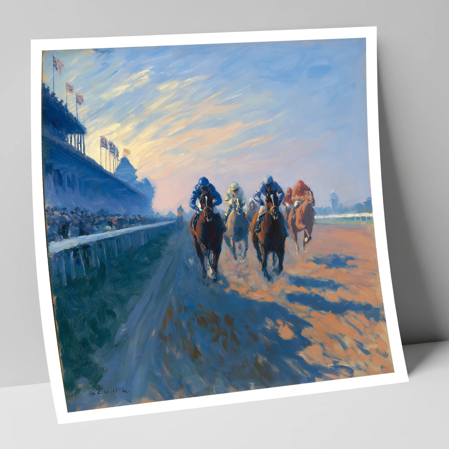 Thundering Towards Home racing horse art print