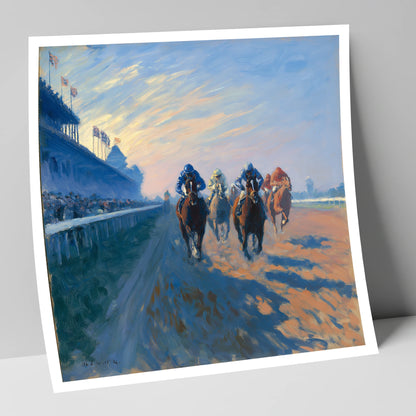 Thundering Towards Home racing horse art print