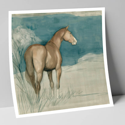 The Quiet Glance horse portrait art print