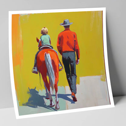 Leading the First Ride horse & rider art print
