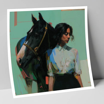 The Shared Silence horse & rider art print