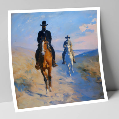 Shadows on the Plains western horse art print
