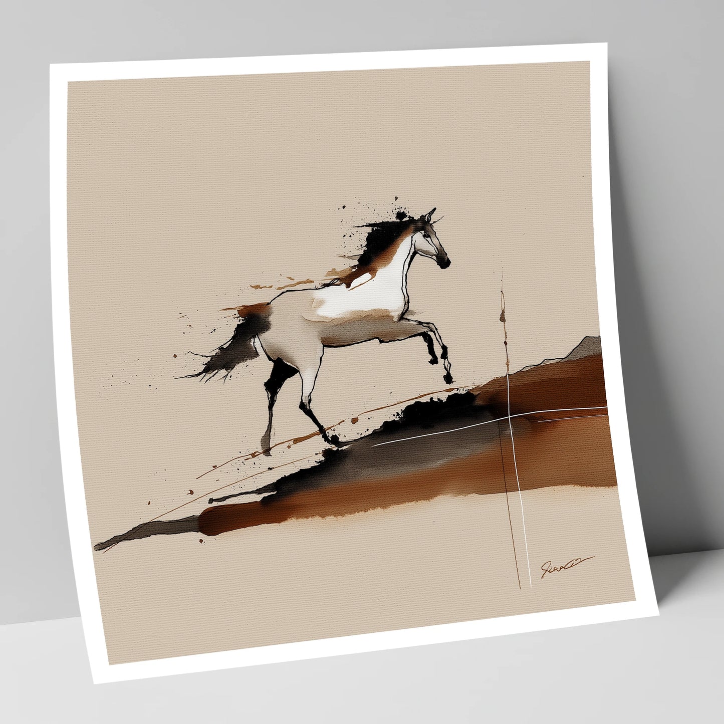Earthen Canter wild horses art print
