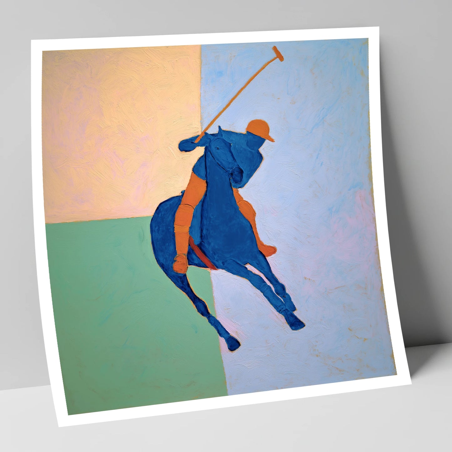 Cobalt Polo Swing polo horse art print