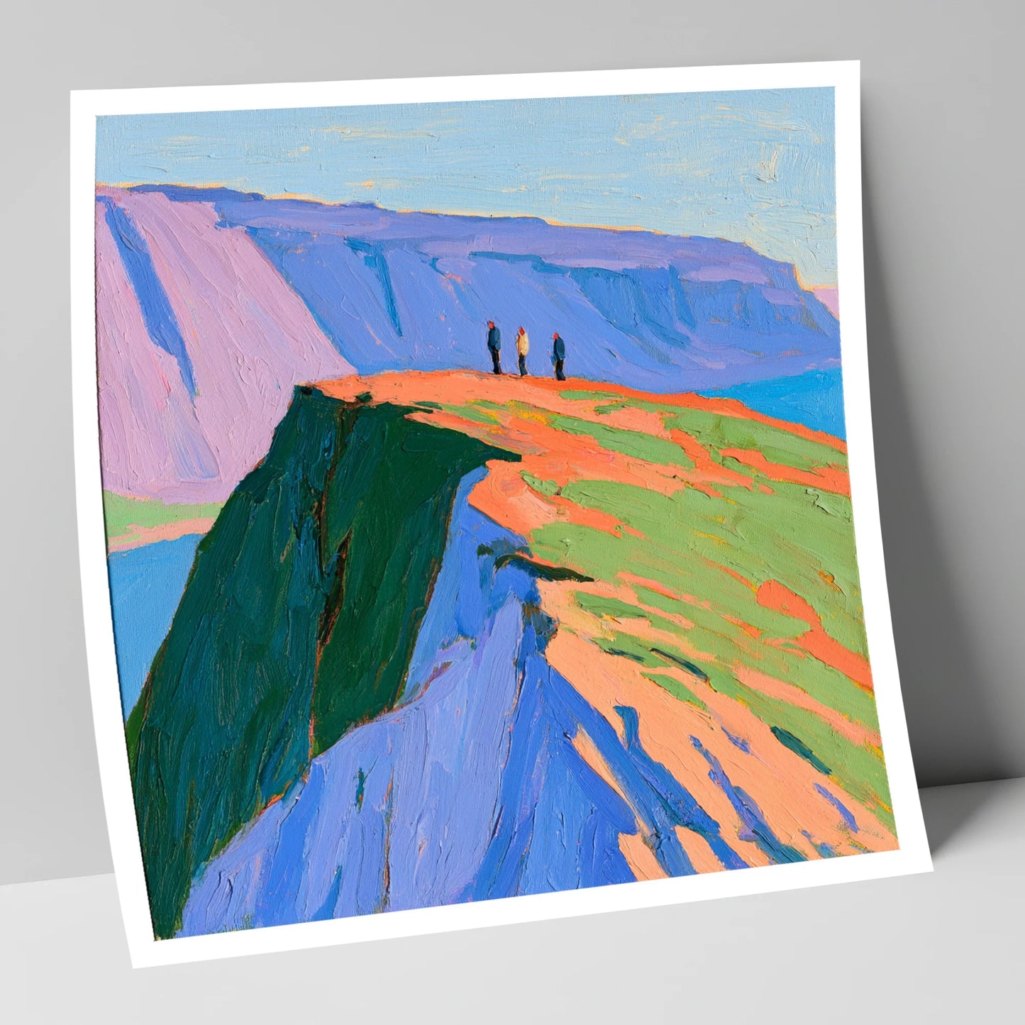 Vivid Coastal Vantage horse landscape art print