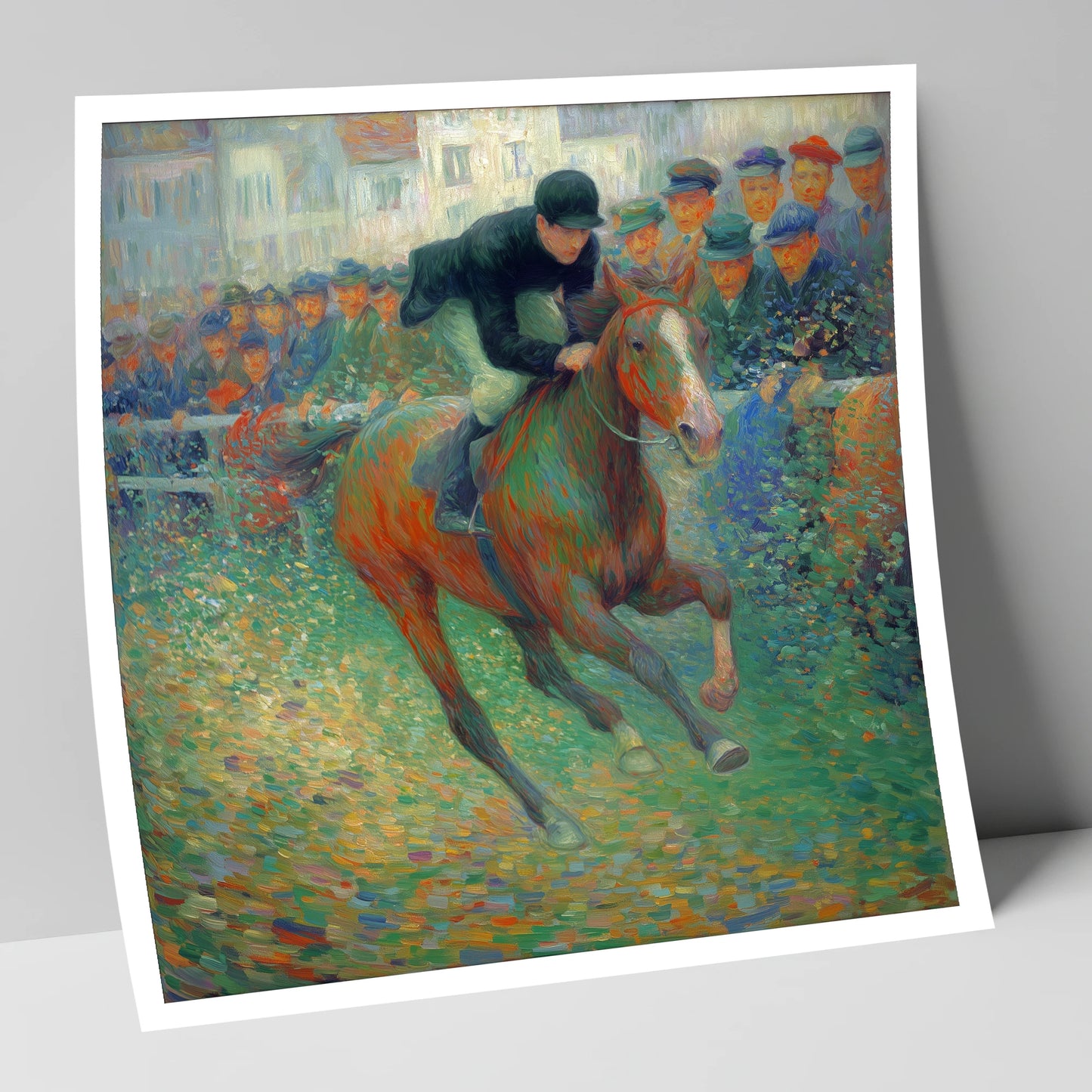 The Finishing Straight racing horse art print