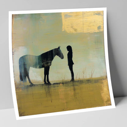 Silent Communion horse & rider art print