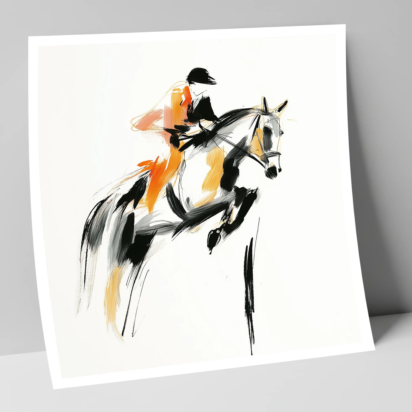 Amber Ascent show jumping horse art print