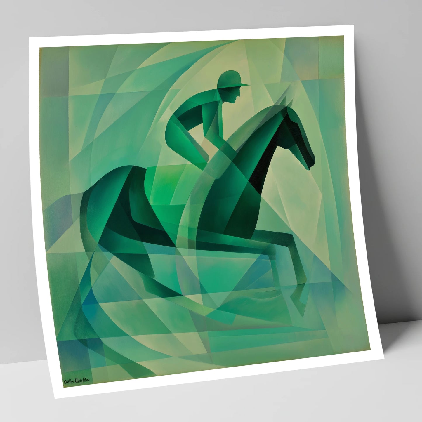Verdant Stride racing horse art print