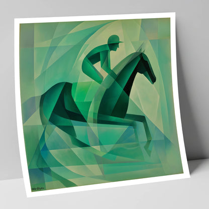 Verdant Stride racing horse art print