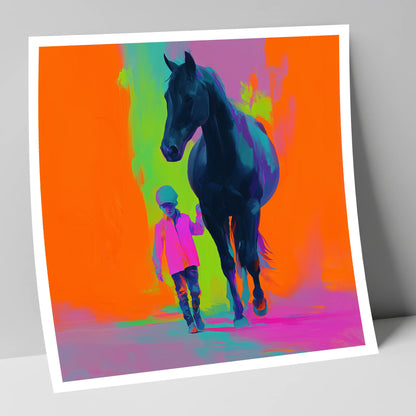 The Brightest Bond horse & rider art print