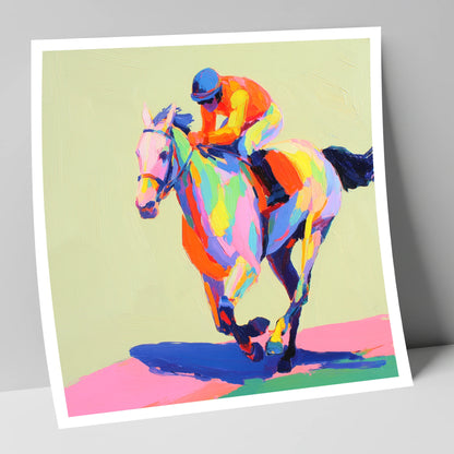 Technicolour Sprint racing horse art print