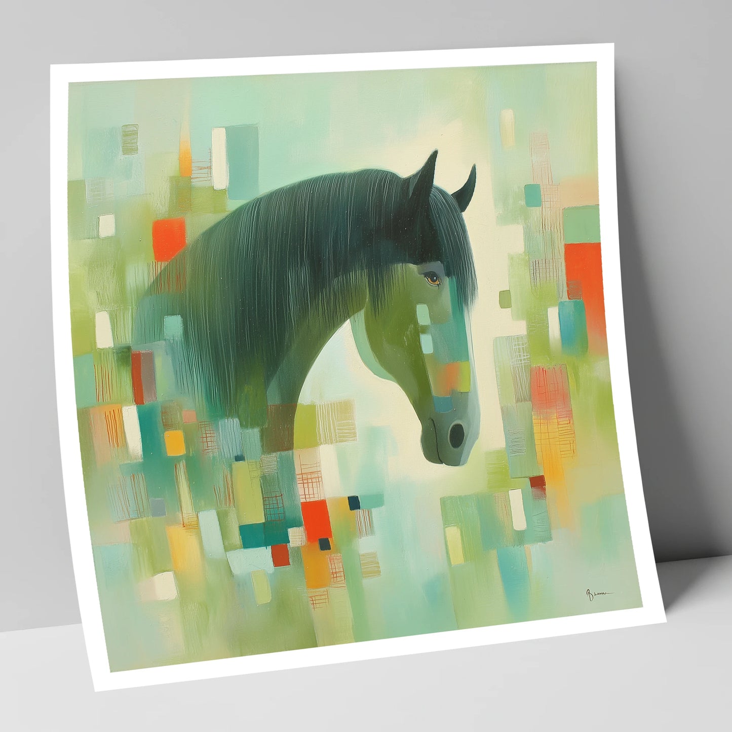 Abstract Equine Harmony horse breed art print