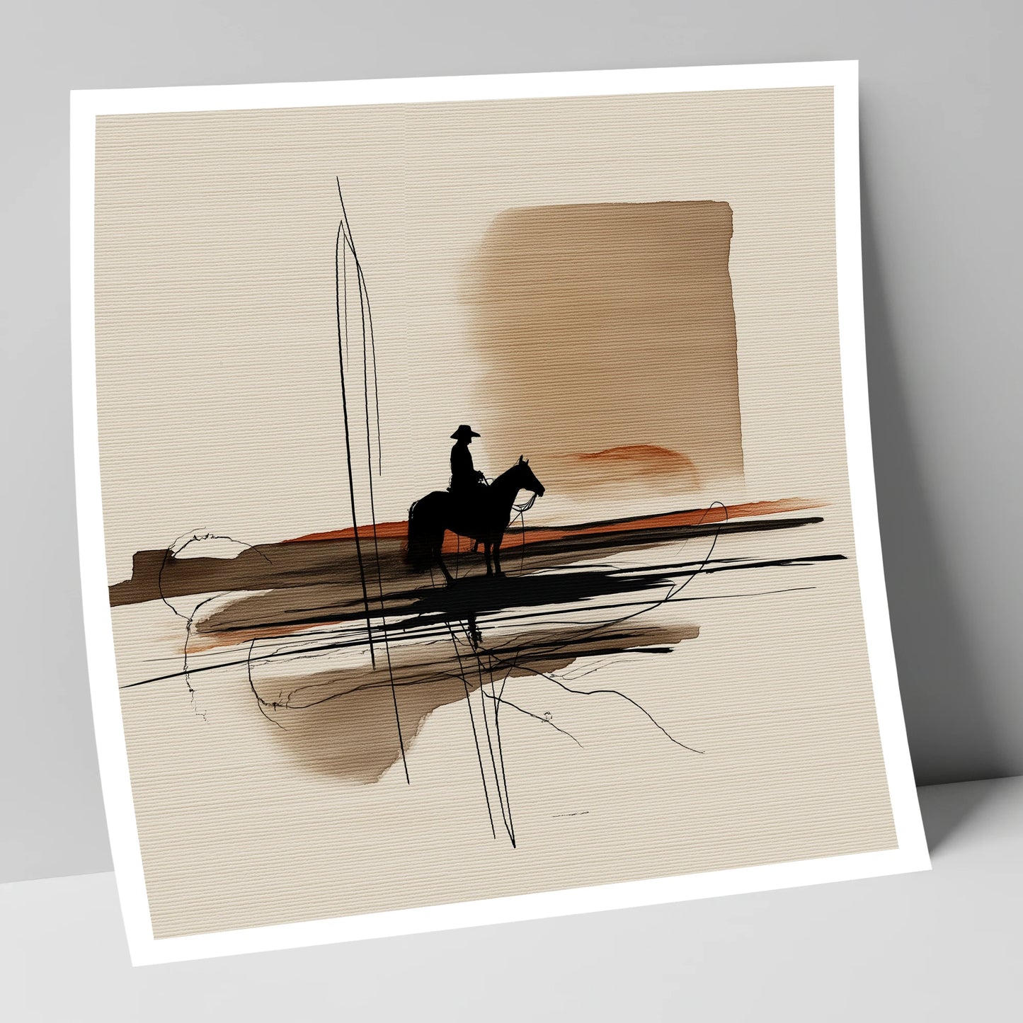 Solitude on the Plains western horse art print