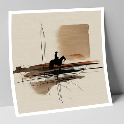 Solitude on the Plains western horse art print