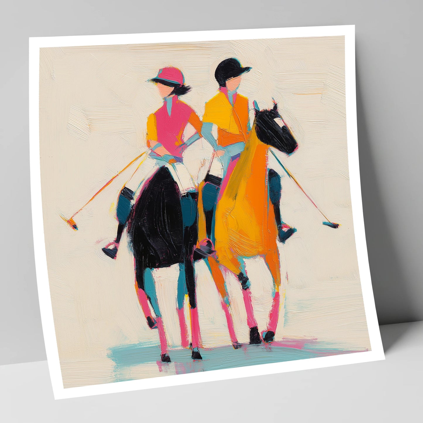 High Goal Hues polo horse art print