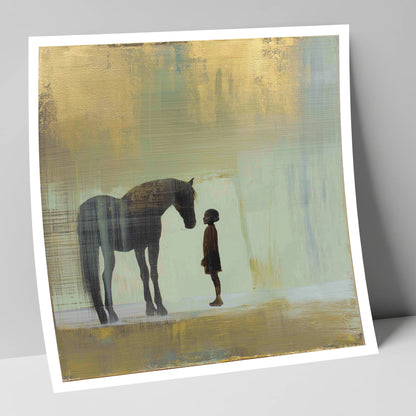 A Quiet Understanding horse & rider art print