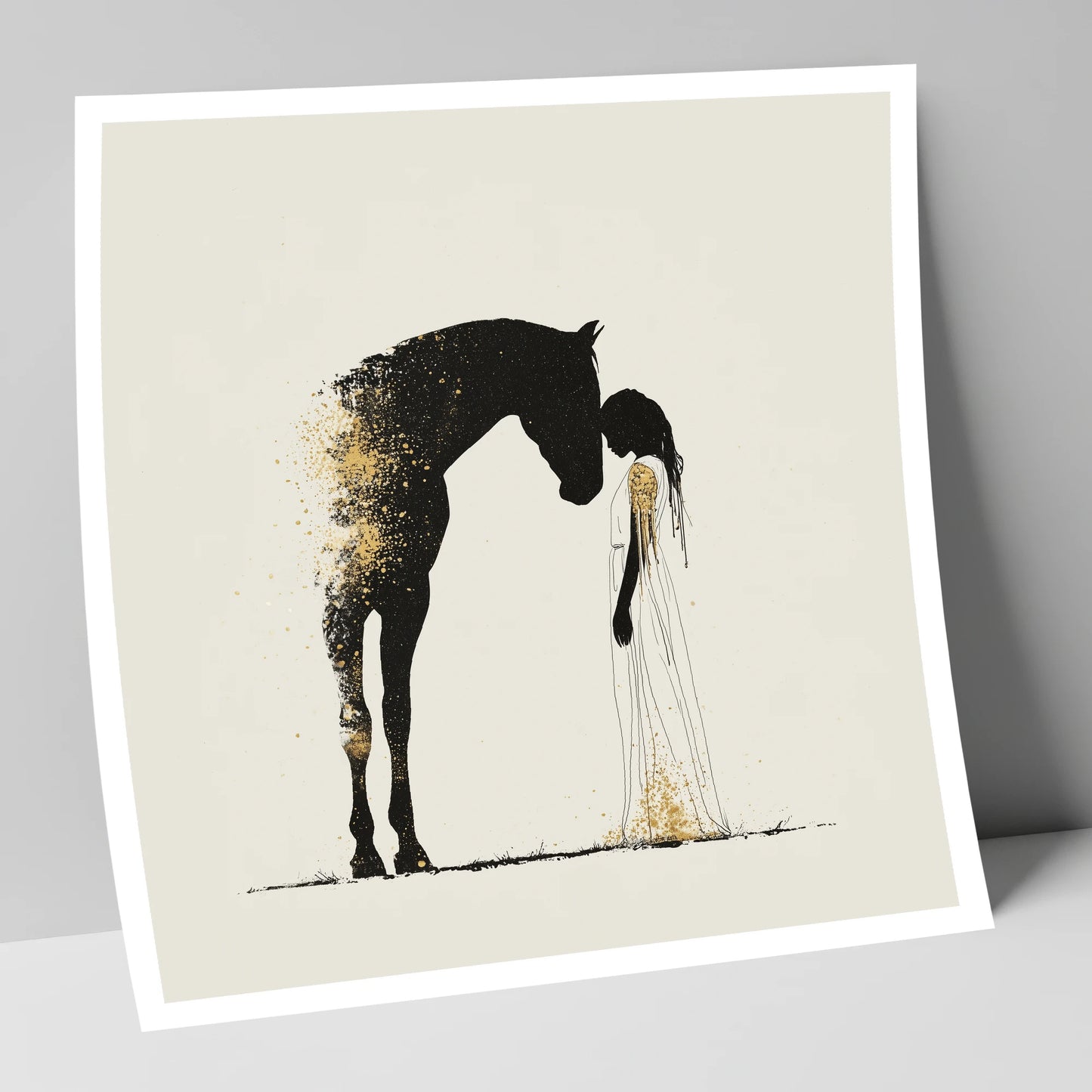 Golden Connection horse & rider art print