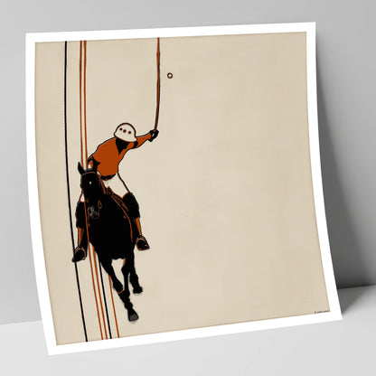 The Perfect Strike polo horse art print
