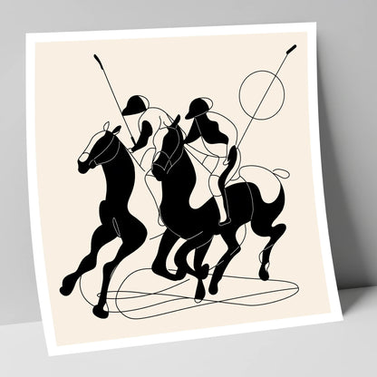 High Goal Dynamics polo horse art print