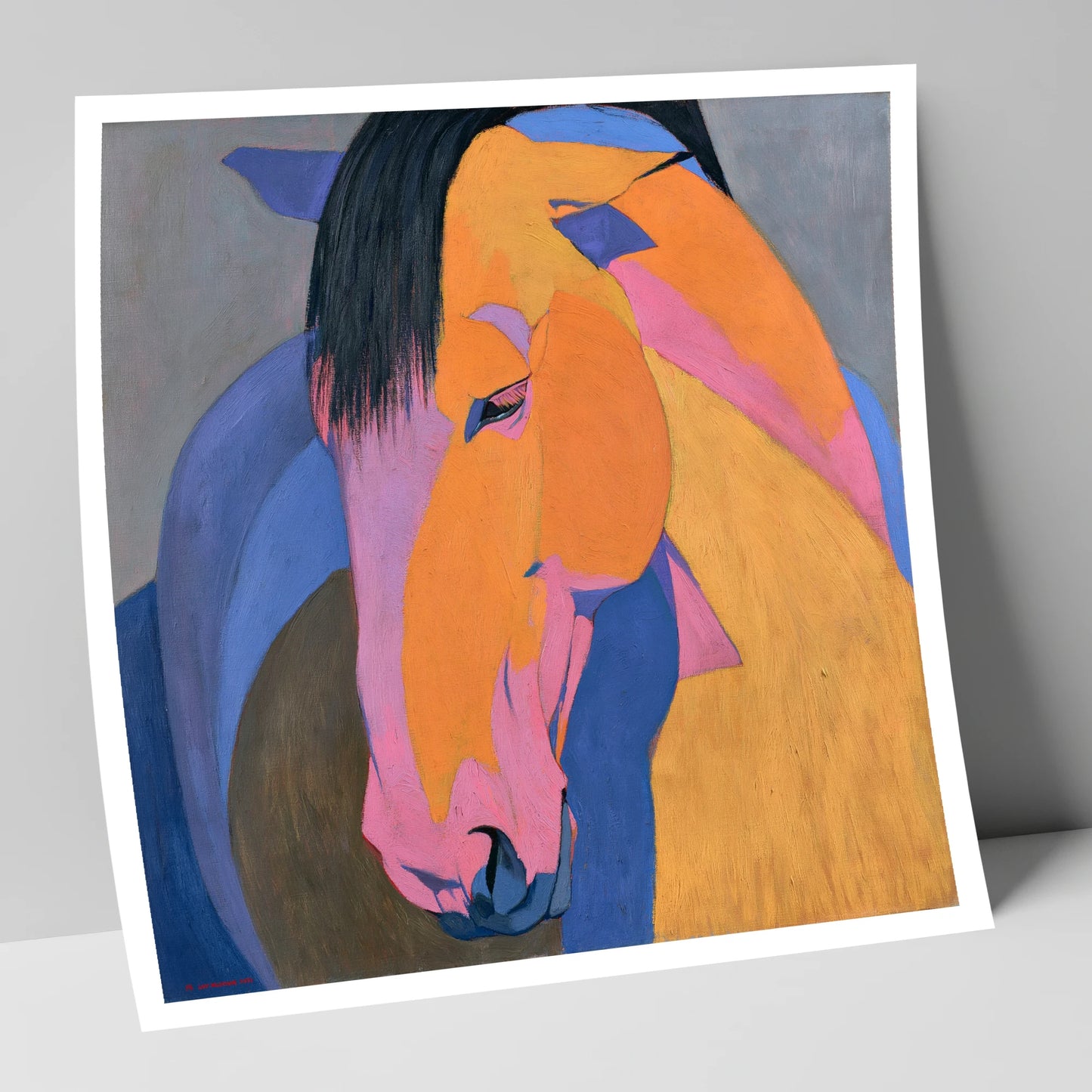 Colourful Painted Horse Portrait horse breed art print