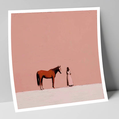 A Quiet Understanding horse & rider art print