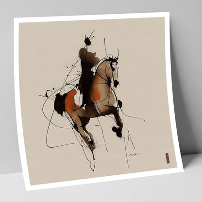 Abstract Dressage Silhouette dressage horse art print