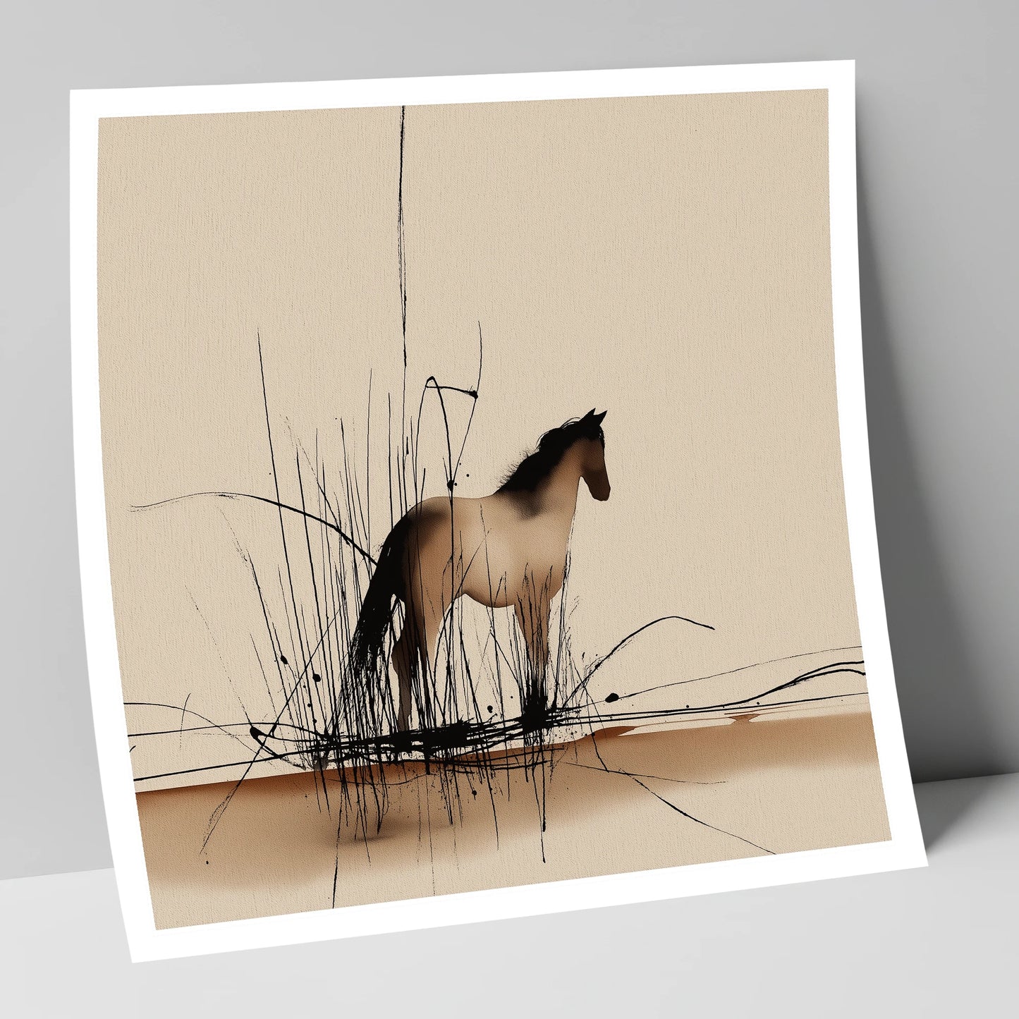 Sentinel of the Reeds wild horses art print