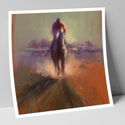 The Final Furlong racing horse art print