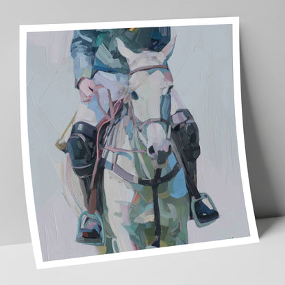 Quiet Before the Chukka polo horse art print
