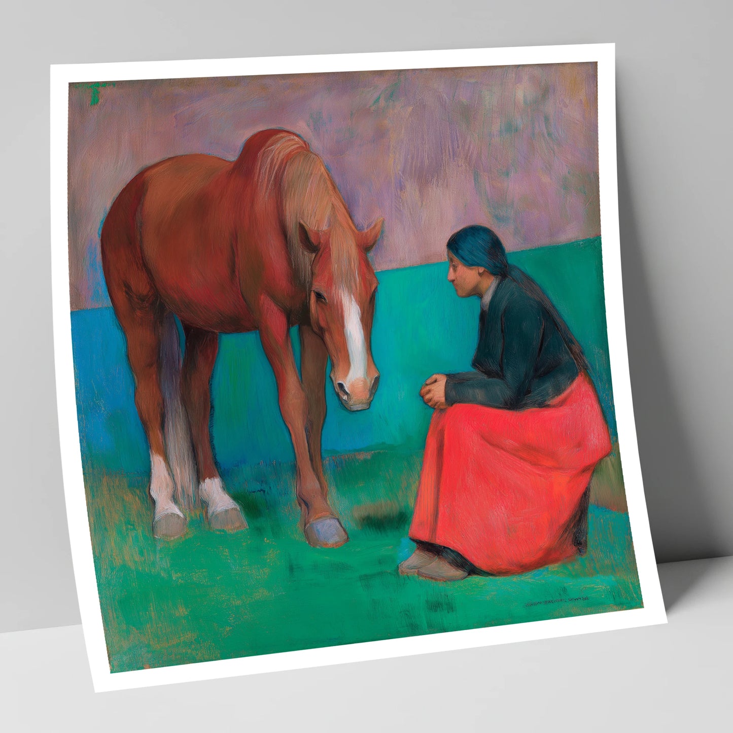 The Silent Dialogue horse & rider art print