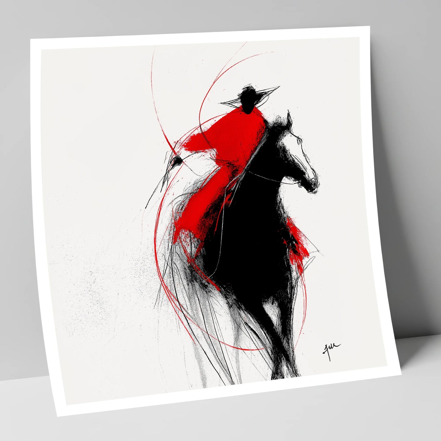 Crimson Surge racing horse art print