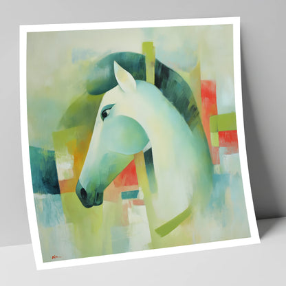 Modern Grey Profile horse breed art print