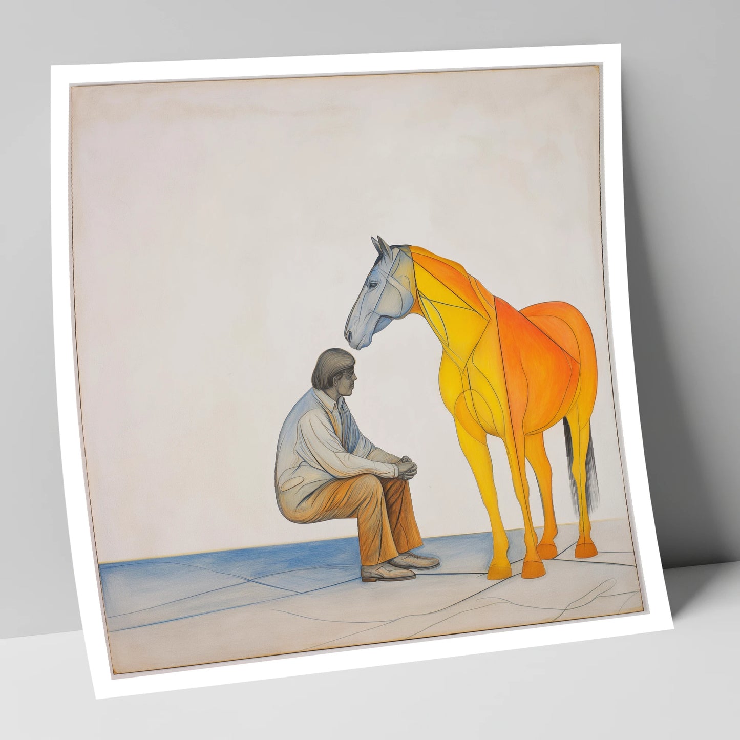Silent Understanding horse & rider art print