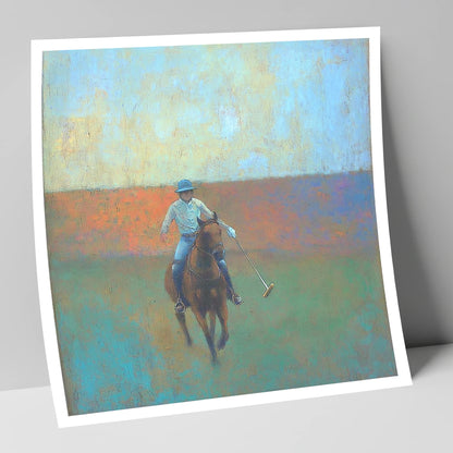 The Midfield Approach polo horse art print