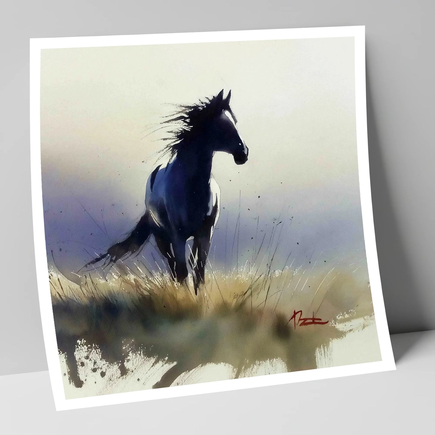 Into the Wind wild horses art print