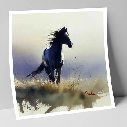 Into the Wind wild horses art print