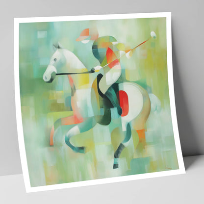 Abstract Polo Canter polo horse art print