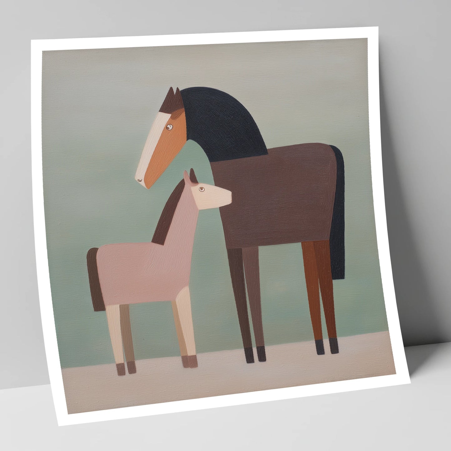 Quiet Companions mare & foal art print