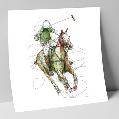 Kinetic Polo Strike polo horse art print