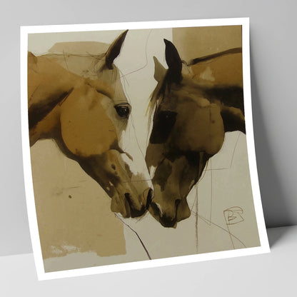 A Silent Bond horse portrait art print