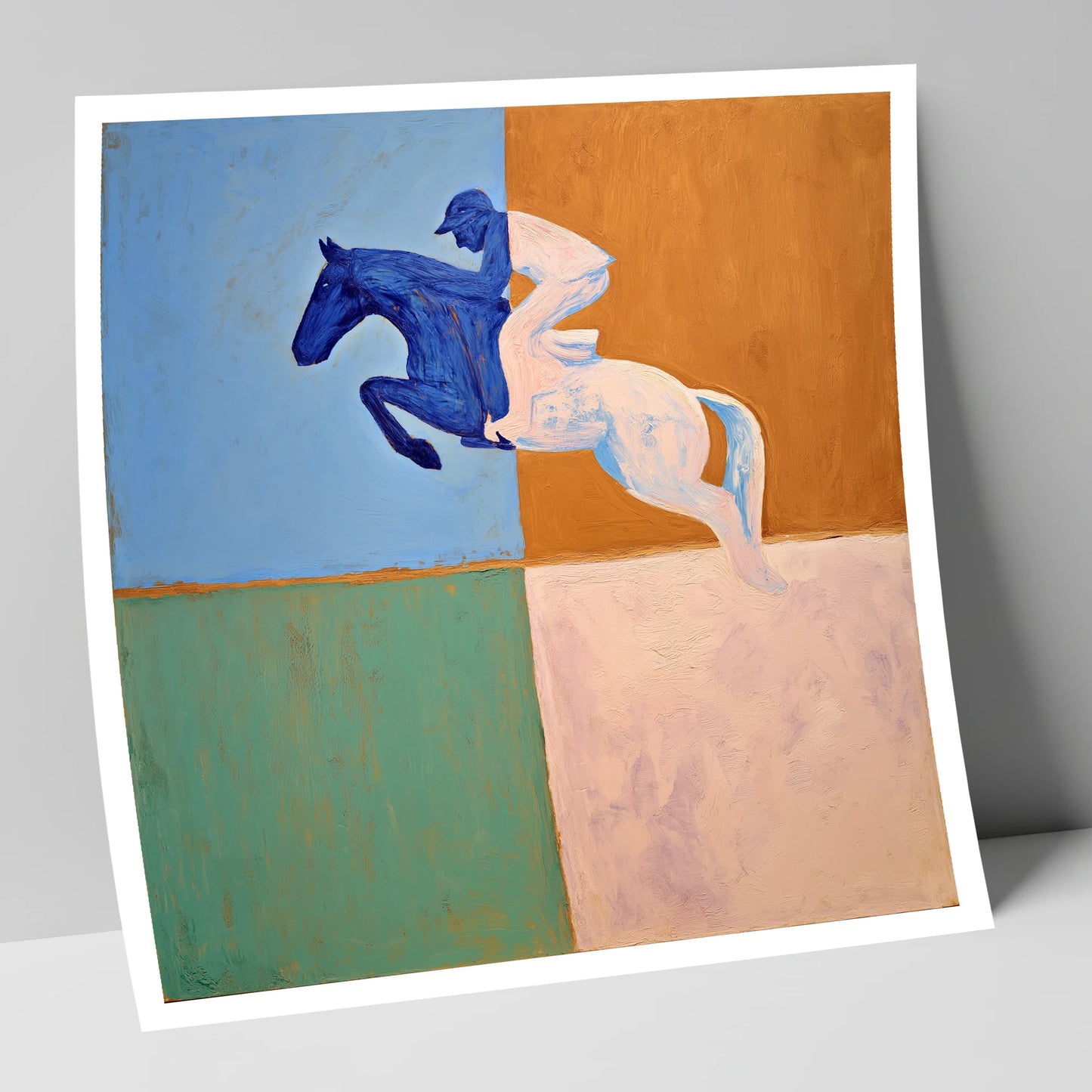 The Abstract Leap show jumping horse art print