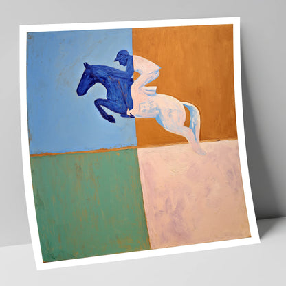 The Abstract Leap show jumping horse art print