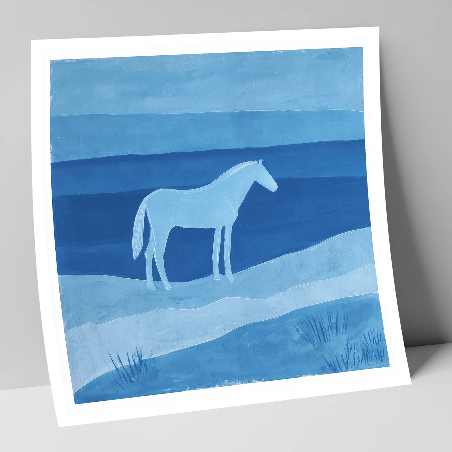 Cerulean Serenity horse landscape art print