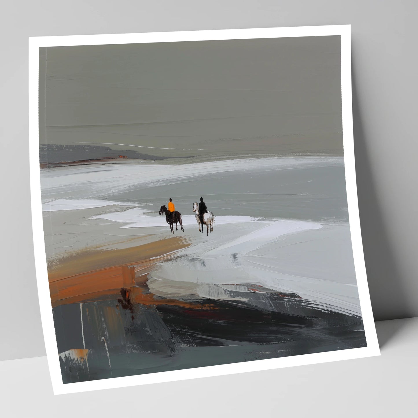 Riding the Grey Expanse horse landscape art print