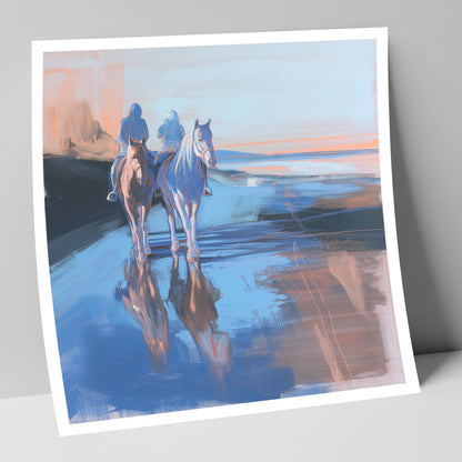 Shoreline Companions horse landscape art print