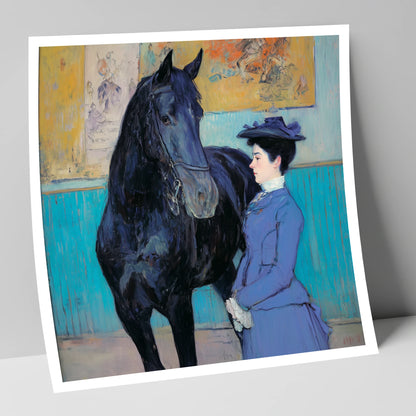 Elegant Acquaintance horse & rider art print