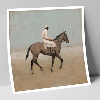 The White Silks racing horse art print