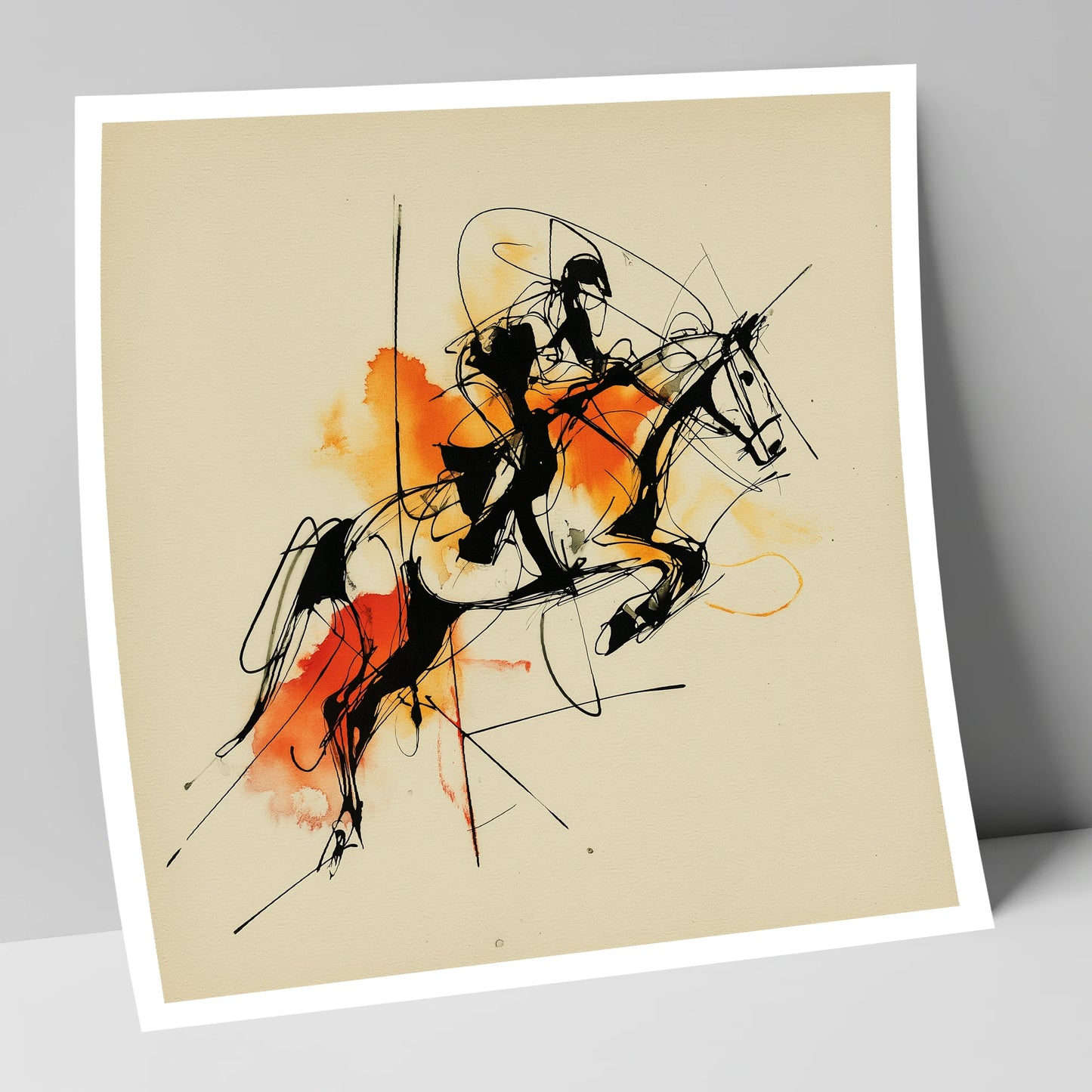 Amber Flight show jumping horse art print