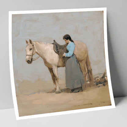 Gentle Preparations horse & rider art print
